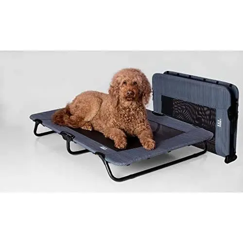 Pet Gear Lifestyle Pet Cot Elevated Bed | No Assembly Required | Premium Tear Resistant Cooling Mesh | Indoor & Outdoor | Lightweight & Portable, 40'', Lake Blue (PG6240LBA) Pet Gear Lifestyle Pet Cot Elevated Bed | No Assembly Required | Premium Tear Resistant Cooling Mesh | Indoor & Outdoor | Lightweight & Portable, 40'', Lake Blue (PG6240LBA)