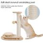 Made4Pets Wooden Cat Scratching Post Cat Scratcher Toy Two-Layer Cat Turntable with Interactive Balls and Dangling Ball