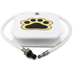 Piepea Brass Valve Outdoor Dog/Pet Water Fountain, Step On Dog/Pet Water Dispenser System for Fresh Water, Upgraded Version providing Constant Stream,41'' Hose