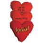 Yeowww! Heart Attack Pack: 3X 100% Organic Catnip Heart Cat Toys, Each with a Different Phrase