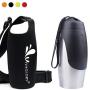 Vivaglory Insulated Neoprene Water Bottle Sling, Red+Water Bottle for Dogs and Black Neoprene Water Bottle Carrier