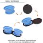 SEACPRO Food Grade Silicone Portable Collapsible Pet Bowl with Carabiner and Shoulder Strap, Set of Two Bowls for Hiking, Camping, and Traveling, Safe for Feeding Dogs Cats with Food and Water
