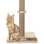 Akarden Cat Scratching Post, 360 Degree Roating Cat Claw Scratcher with Hanging Ball, Cat Furniture, Soft Smooth Plush, 26.3 in Height