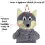 SmartPetLove - Tender Tuffs - Water Bottle Cruncher with Puncture Resistant Squeaker - Gray Fox Bottle Cover Dog Toy
