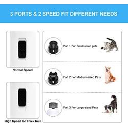 MIPAWS Dog Nail Clippers with Grinder Upgraded Set, 2-Speed Electric Rechargeable Pet Nail Trimmer and Professional Pet Nail Clipper, Paws Grooming & Smoothing for Small Medium Large Dogs Cats