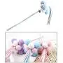 LERTREE 2Pcs/Set Cat Toys Wand Teaser Interactive Cat Stick with Tassel Bells Kitten Having Fun Exercise Playing