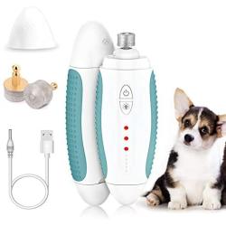 BOSI Dog Nail Grinder, Professional Low Noise Pet Nail Clipper with LED Light, 3-Speeds Electric Pet Nail Trimmer Painless Paws Grooming & Smoothing for Small Medium Large Dogs & Cats (Sky-Blue)