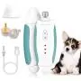 BOSI Dog Nail Grinder, Professional Low Noise Pet Nail Clipper with LED Light, 3-Speeds Electric Pet Nail Trimmer Painless Paws Grooming & Smoothing for Small Medium Large Dogs & Cats (Sky-Blue)