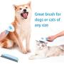 Premium Pets Self Cleaning Slicker Brush, Cat Dog Hair Remover Animal Hair Remover Set, Base Efficient & Great for Daily Grooming - Suitable for Long and Short Hair (Sky & Light Blue)