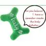 Shamrock Dog Bandana and Plush Dog Squeaky Bone Toy for Small Medium Dogs,Pet Gifts for St. Patricks Day