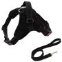 Heavy Duty Adjustable Pet Puppy Dog Safety Harness with Leash Lead Set Reflective No-Pull Breathable Padded Dog Leash Collar Chest Harness Vest with Handle for Small Medium Large Dogs Training Walking Heavy Duty Adjustable Pet Puppy Dog Safety Harness with Leash Lead Set Reflective No-Pull Breathable Padded Dog Leash Collar Chest Harness Vest with Handle for Small Medium Large Dogs Training Walking