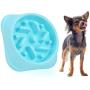 Fdit Slow Dog Food Bowl Dish Anti Choking Slow Eating Water Food Feeder Container Eating Plate(Blue)
