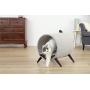 Cat Craft 4308601 Tunnel Bed, Grey and Brown Wooden Legs Cat Furniture, 15 Inch