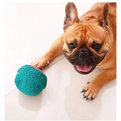 Pet Supplies Dog Toy Ball bite-Resistant Stretch Ball Puppies molars Clean Teeth - Green + Powder