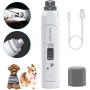 GLOBAL GOLDEN Professional Dog Nail Grinder, Upgraded 2 LED Lights & 2-Speed Portable Electric Pet Nails Trimmers 【15000 RMP】 for Small | Medium | Large Dog & Cat