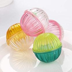 ocijf179 Cat Toy 5Pcs Pet Cat Kitten Hollow Bell Ball Scratch Interactive Game Training Play Toy - Random Color 5pcs