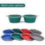 AOII Collapsible Dog Bowl, 2 Pack Collapsible Dog Water Bowls for Cats Dogs, Portable pet Feeding Watering Tray for Outdoor Camping 1000mL/33oz