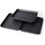 Boot Tray - 3 PCS Heavy Duty Shoe Mat Trays, Dog Bowl or Cat Bowl Mats Trap Mud, Water and Pet Food Mess to Protect Floors (13.75'' x 10.85'' x 1.25'')