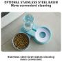 Folomie Double Dog Cat Bowls Pet Automatic Water Dispenser Detachable