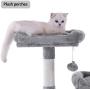 BEWISHOME Multi-Level Cat Tree Condo with Sisal Scratching Posts, Perches, Houses, Hammock and Baskets, Cat Tower Furniture Kitty Activity Center Kitten Play House MMJ05