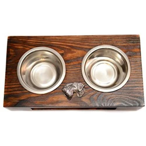 Cesky Terrier, a Dogs Bowl with a Relief from ArtDog