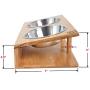 All Functional - Elevated Feeder for Cats and Small Dogs - Slanted Angle for a Comfortable Mealtime- Raised Stand - Two Stainless Steel Bowls. Remember Your Pet is Family