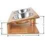All Functional - Elevated Feeder for Cats and Small Dogs - Slanted Angle for a Comfortable Mealtime- Raised Stand - Two Stainless Steel Bowls. Remember Your Pet is Family