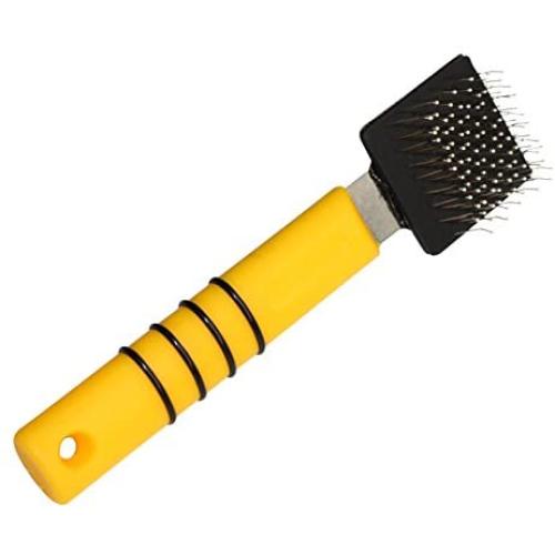 Mars Flexy-King Soft Flexible Slicker Brush, Professional Stainless Steel Dog Grooming Tool for Detangling