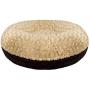 BESSIE AND BARNIE Signature Camel Rose/Godiva Brown Extra Plush Faux Fur Bagel Pet/Dog Bed (Multiple Sizes)