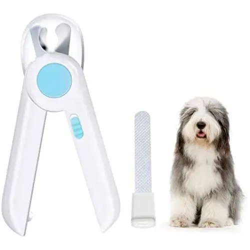 SYOSIN Dog Cat Nail Clippers and Trimmer,Pet Nail Clippers with LED Light to Avoid Over-Cutting Nails,Free Nail File and Razor Sharp Blade,Professional Grooming Tools at Home SYOSIN Dog Cat Nail Clippers and Trimmer,Pet Nail Clippers with LED Light to Avoid Over-Cutting Nails,Free Nail File and Razor Sharp Blade,Professional Grooming Tools at Home