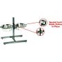 Indipets Adjustable Double Diner with 2 Stainless Steel Dog Bowls - Heavy Base Adjusts to Fit Your Pets Height