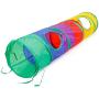 DierCosy Cat Tunnel Pet Tube Cat Toys Rabbit Toys Collapsible Play Toy Kitty Toys with Bell for Indoor Outdoor Pet Toys (Rainbow)