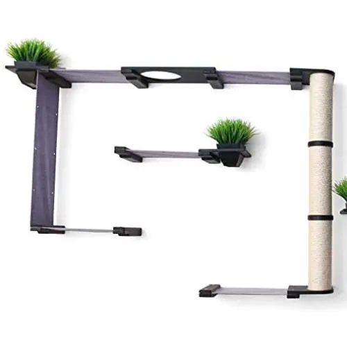CatastrophiCreations Mini Garden - Multiple Level Cat Hammock and Climbing Activity Center - Wall-Mounted Cat Tree Shelves CatastrophiCreations Mini Garden - Multiple Level Cat Hammock and Climbing Activity Center - Wall-Mounted Cat Tree Shelves