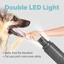 Snepon Dog Nail Grinder Clipper with 2 Speed & 3 Ports, Professional Rechargeable Electric Pet Nail Trimmer with Led Light, Low Noise Pet Grooming Tools