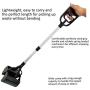Mr. Peanuts 32'' Tall Profile Pooper Scooper, Heavy Duty Aluminum Frame & ABS Plastic Bin, Durable Double Spring Clamp, Lightweight Design, Simple One Step Assembly