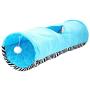 ocijf179 Cat Tunnel Funny Cats Dogs Collapsible Game Suspended Ball Tunnel Tube with Hole Pet Toy - Blue