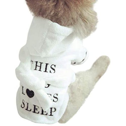Pet Bathrobe Pajamas with Hood for Small Medium Dogs Bath Gown Quick Drying and Super Absorbent Puppy Dog Bath Towel Soft Robe Nightwear for Cats