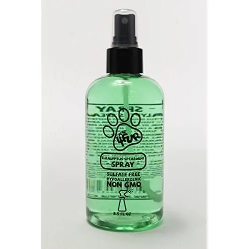 Eucalyptus Spearmint Just 4 Fur Aromatherapy Freshening & Shining Spray For Pets, Dog Grooming Spray & Pet Odor Eliminator - 8.5 FL OZ Eucalyptus Spearmint Just 4 Fur Aromatherapy Freshening & Shining Spray For Pets, Dog Grooming Spray & Pet Odor Eliminator - 8.5 FL OZ