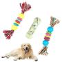NPTCL Dog Chew Toys Puppy Teething Toys Squeaky Pet Toys with Rope for Small and Medium Dogs, Non Toxic Rubber, 3 Pack… NPTCL Dog Chew Toys Puppy Teething Toys Squeaky Pet Toys with Rope for Small and Medium Dogs, Non Toxic Rubber, 3 Pack…