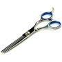 LILYS PET Professional PET Dog Grooming Scissors Suit,RED/Blue Ring, Cutting&Curved&Thinning Shears