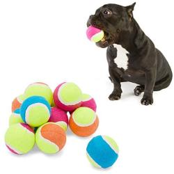 Medium Tennis Balls for Dogs, Neon Fetch Toys for Pets (12 Pack)