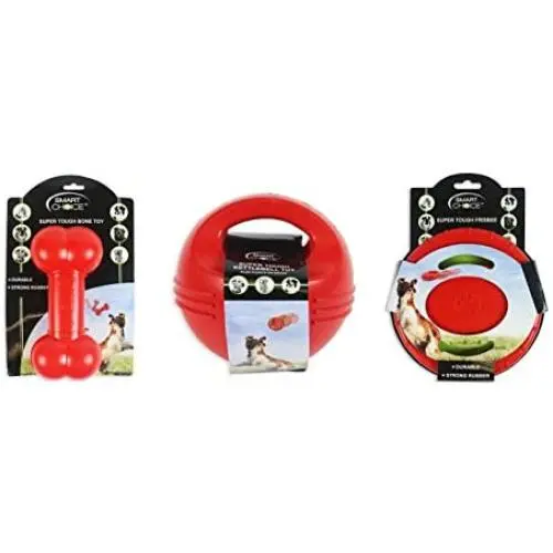 Smart Choice Super Tough Rubber Kettlebell Dog Toy, Red, 0.318 kg Smart Choice Super Tough Rubber Kettlebell Dog Toy, Red, 0.318 kg