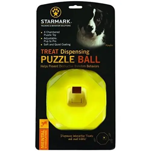 Starmark Treat Dispensing Puzzle Ball Dog Toy Starmark Treat Dispensing Puzzle Ball Dog Toy