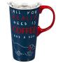 Ceramic Travel Cup, 17 OZ,w/box and Tritan Lid, Pet Pride, Dog