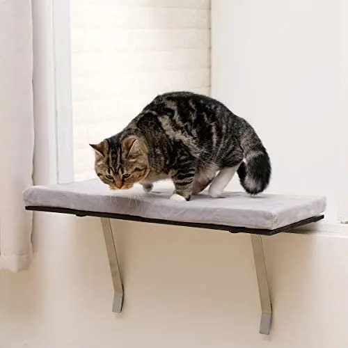 Sweetgo Cat Window Perch-Mounted Shelf Bed for cat-Funny Sleep DIY Kitty Sill Window Perch- Washable Foam Cat Seat Sweetgo Cat Window Perch-Mounted Shelf Bed for cat-Funny Sleep DIY Kitty Sill Window Perch- Washable Foam Cat Seat