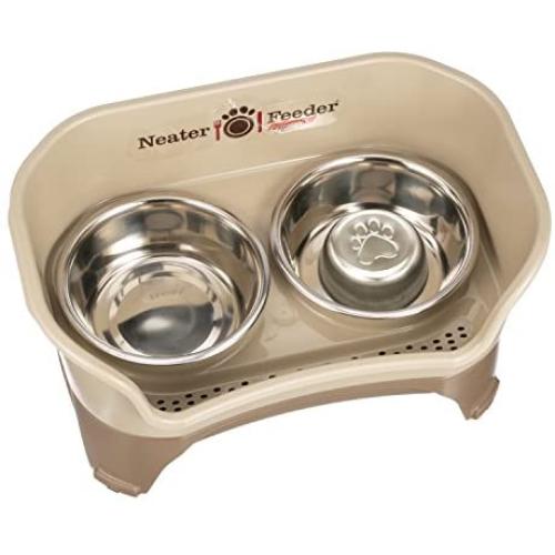 Neater Feeder Express Elevated Dog and Cat Bowls - Raised Pet Dish - Stainless Steel Food and Water Bowls for Small to Large Dogs and Cats