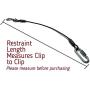 Leash Boss Dog Car Seat Belt Restraint - No-Chew Heavy Duty Car Seatbelt for Pets - 5 Sizes - Coated Steel Rope to Prevent Chewing