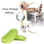 CUZYOU 2Pack Dog Grooming Brush Pet Comb Rubber Brush for Bath & Massage Cat Bath Brush with Fur Catching Screen Soft 4 Point Bristle Pets Bath Brush