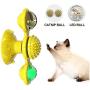 PINASE Spinning Windmill Cat Toy with Suction Cup Turntable Teasing Pet Toy Funny Interactive Cat Toy