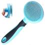 Pet Grooming Brush for Dogs and Cats with Short to Long Hair,Portable Self Cleaning Slicker Brush Pet Soft Comb